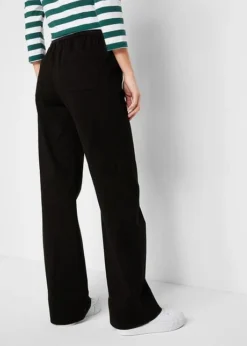 Pantalon En Twill Avec Jambes évasées Et Taille Confortable -Mode Femme 22123292 41aQgAyy