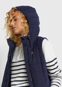 Gilet Long Sans Manches Matelassé -Mode Femme 22136345 mJKvQKRh