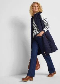 Gilet Long Sans Manches Matelassé -Mode Femme 22136348 z7Pxk0pa