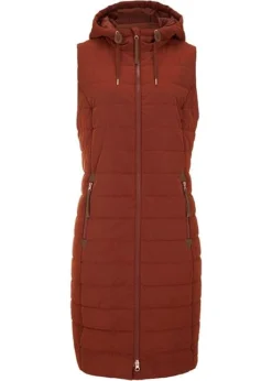 Gilet Long Sans Manches Matelassé -Mode Femme 22136352 wEYXC1XI
