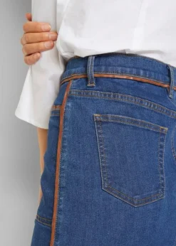 Jupe En Jean Avec Passepoil PU 11 Jupe En Jean Avec Passepoil PU -Mode Femme 22140788 mVTjiL6o