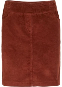 Jupe En Velours Côtelé Stretch à Ceinture Confort