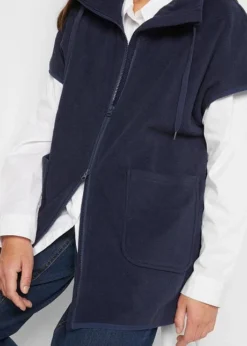 Gilet Sans Manches En Polaire Avec Surpiqure Losange En Polyester Recyclé -Mode Femme 22160279 2UOg23Cc