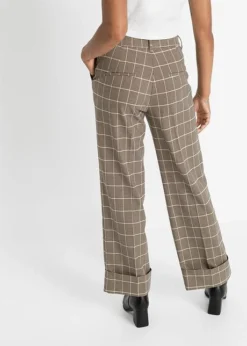 Rainbow Pantalon Tailoring Avec Motif Pied-de-poule Et Jambes Larges -Mode Femme 22161205 8twjxheo