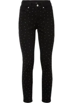 Jean Extensible Avec Application Strass