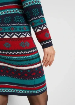 Robe En Maille Jacquard à Col Châle -Mode Femme 22189667 10XZ2cJG