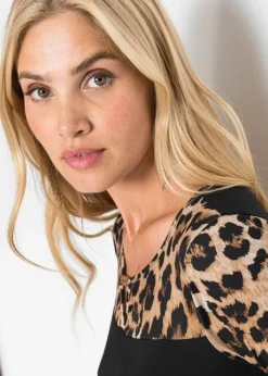 Robe Avec Détails Imprimés Léopard -Mode Femme 22190766 VIJ1R5FM