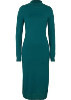 Robe En Maille Fine à Col Montant