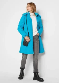 Manteau Court Avec Surpiqûres Diamant Et Zips Latéraux -Mode Femme 22194785 i3o2jTuD