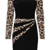 Robe Avec Détails Imprimés Léopard