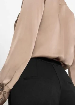 Pantalon Avec Empiècement En Satin -Mode Femme 22207139 7yFb08XJ