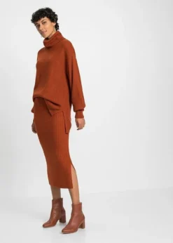 Jupe Midi En Maille -Mode Femme 22219809 RG49djUR