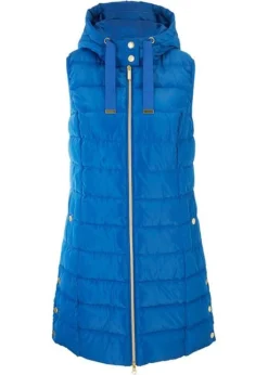 Gilet Long Sans Manches Matelassé Brillant -Mode Femme 22245278 XGL8VomZ