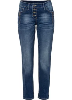 Rainbow Jean Boyfriend Avec Détails Zips