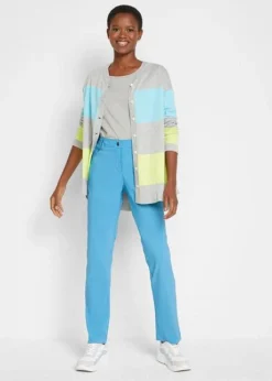 Pantalon Extensible En Bengaline Avec Taille Confortable, Straight -Mode Femme 22248006 kA7hWA7V