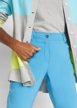 Pantalon Extensible En Bengaline Avec Taille Confortable, Straight -Mode Femme 22248009 RzDtZtTO