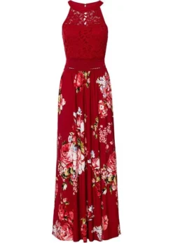 Robe Longue Estivale Avec Imprimé Floral Et Empiècement Dentelle -Mode Femme 22266906 8YVdX4GU