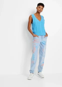 Rainbow Jean Avec Messages -Mode Femme 22268211 7bP7BWcz