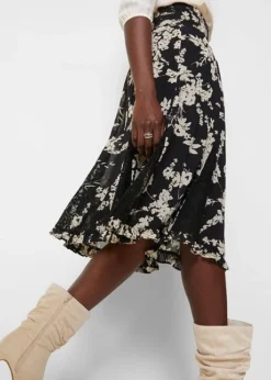 Jupe à Lés Avec Empiècements En Dentelle -Mode Femme 22268309 D8Hit2RQ