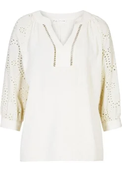 Tunique En Gaze De Coton Avec Broderie Anglaise -Mode Femme 22274807 08DtJuTN