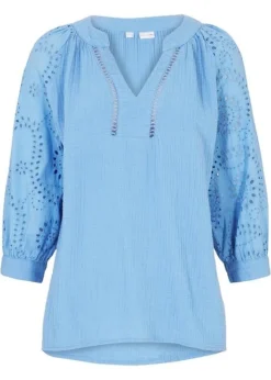 Tunique En Gaze De Coton Avec Broderie Anglaise -Mode Femme 22274816 yttFxJd4