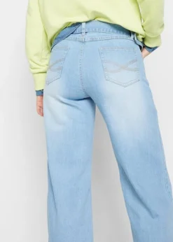 Jean Large Taille Moyenne, Longueur Cheville -Mode Femme 22274827 4O89QPWy