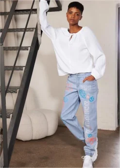 Rainbow Jean Avec Messages -Mode Femme 23000834 VrvjDJPq