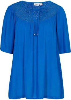 Longue Tunique En Viscose Aspect Froissé, Manches 1/2 17 Longue Tunique En Viscose Aspect Froissé, Manches 1/2 -Mode Femme 23008562 QBBPwqdM