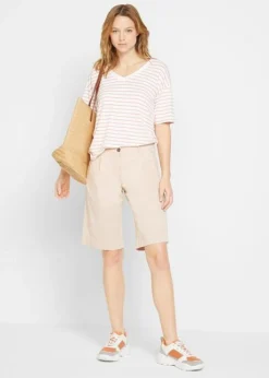 Short En Twill Large -Mode Femme 23011337 8BbOFaf3