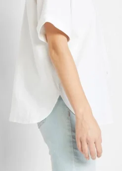 Chemisier Mi-manches Oversize Avec Lin -Mode Femme 23018796 7VcXJjfh