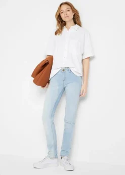 Chemisier Mi-manches Oversize Avec Lin -Mode Femme 23018802 JRfpMpgH