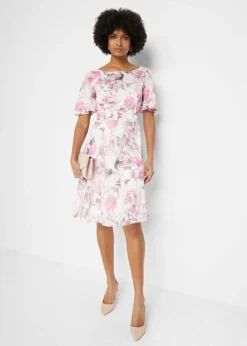 Robe En Chiffon Avec Jacquard -Mode Femme 23019179 35QhEcq4