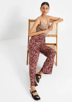 Pantalon En Jersey Viscose Avec Taille Confortable -Mode Femme 23032310 NoGyZD7G