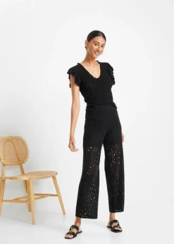 Pantalon En Maille Taille Extensible -Mode Femme 23032850 jSiUsW8A