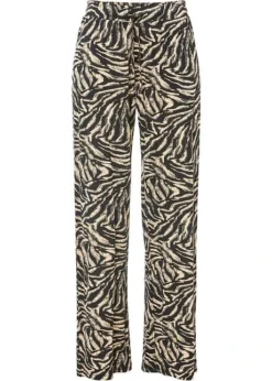 Pantalon En Jersey Viscose Avec Taille Confortable -Mode Femme 23035017 nOpo71Us