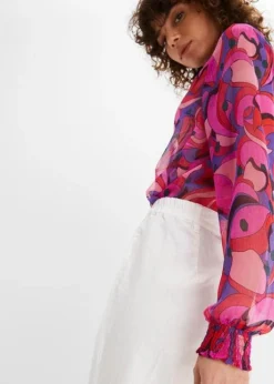 Pantalon En Lin Majoritaire Avec Taille Confortable, Loose Fit -Mode Femme 23042184 XyQKcwzy