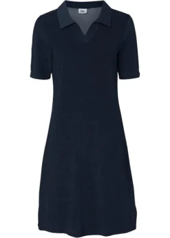 Robe En Tissu éponge Avec Col Polo -Mode Femme 23042201 FVh97eHD