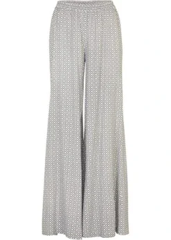 Pantalon Large Imprimé Avec Taille Haute Confortable -Mode Femme 23042322 HY81XHZa