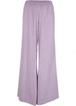 Pantalon Large Imprimé Avec Taille Haute Confortable