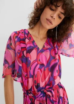 Robe En Mousseline Avec Manches Papillon -Mode Femme 23044299 FeUloVe3