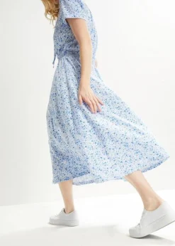 Robe Midi Avec Large Smock à La Taille Et Manches Papillon 11 Robe Midi Avec Large Smock à La Taille Et Manches Papillon -Mode Femme 23044751 kqAqHITf