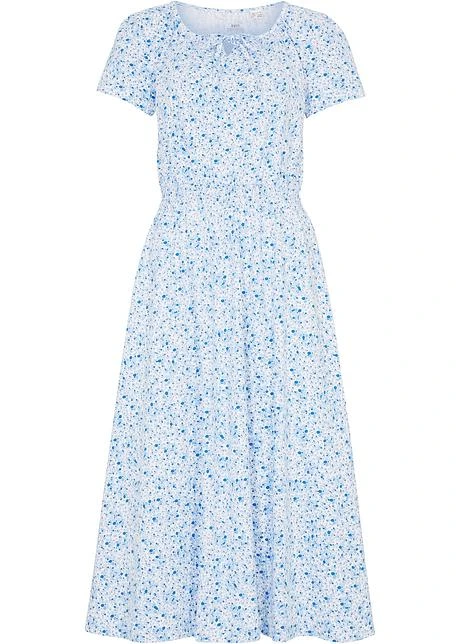 Robe Midi Avec Large Smock à La Taille Et Manches Papillon 1 Robe Midi Avec Large Smock à La Taille Et Manches Papillon