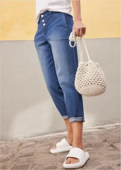 Jean Mom, Taille Moyenne, Longueur Genou -Mode Femme 23045393 1QrhL5up