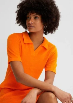 Robe En Tissu éponge Avec Col Polo -Mode Femme 23048709 KeBrYhrc