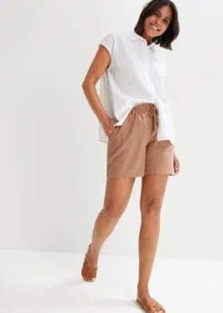 Short Paper Bag En Lin Majoritaire -Mode Femme 23049971 suEM9c9i