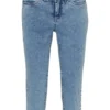 Jean Skinny, Taille Moyenne, Longueur Genou, Extensible