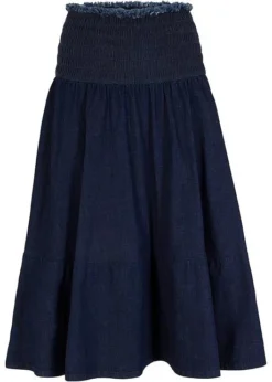 Jupe En Jean Avec Taille élastiquée -Mode Femme 23052148 1vKCoyvm