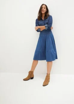 Jupe En Jean Avec Taille élastiquée -Mode Femme 23052155 BdCnHBJe