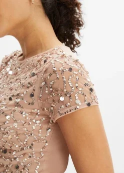 Robe Longue Avec Paillettes Appliquées -Mode Femme 23059015 wcOMhzy7