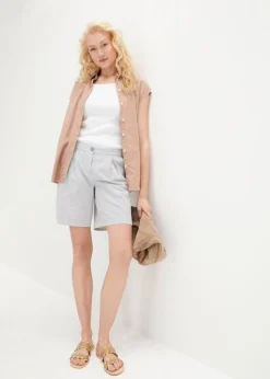 Short En Crépon De Coton Avec Taille Confortable Ajustable 9 Short En Crépon De Coton Avec Taille Confortable Ajustable -Mode Femme 23062047 LxnZKVYr